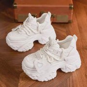 Fashionable All-matching Platform Mesh Surface Sports Casual Shoes Super Thick Sole Height Increasing - OFEBHS.PT