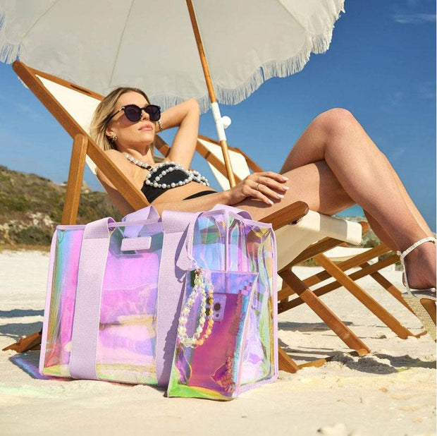 Iridescent Transparent Thickened Women'sBeach Bags - OFEBHS.PT