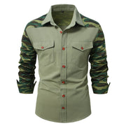 New Men's Army Outdoor Camouflage Long Sleeve Shirt - OFEBHS.PT