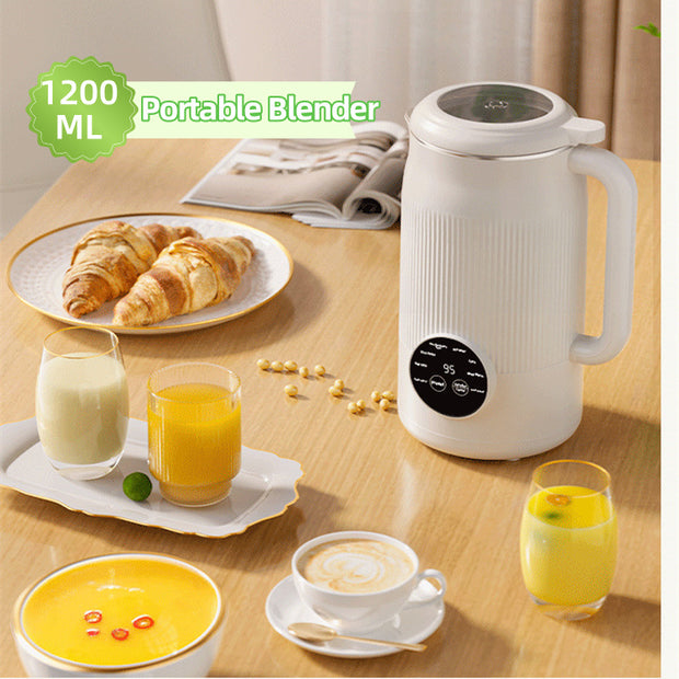 110V-220V 1200ml Soybean Milk Machine Multifunction Juicer Portable Blender Automatic Heat Home Soy Milk Maker Kitchen Gadgets - OFEBHS.PT