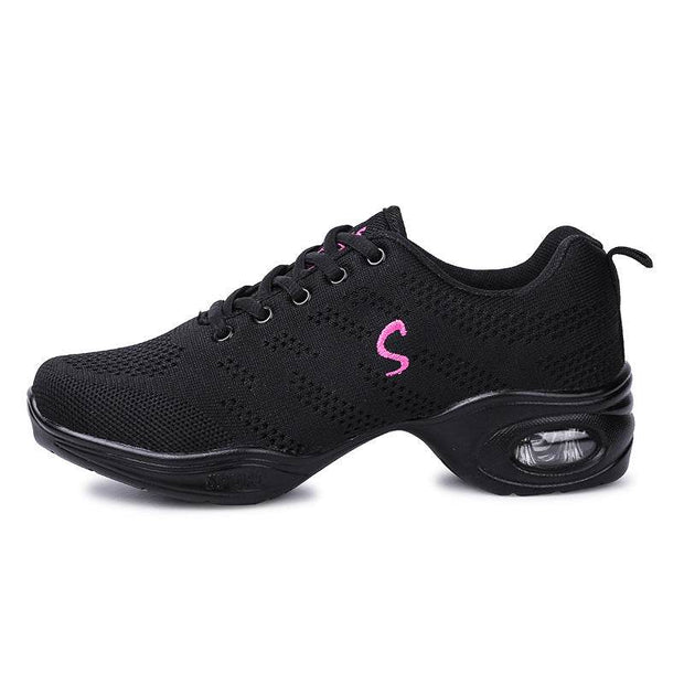Women's Summer Breathable Fly Woven Mesh Soft Bottom Dancing Shoes - OFEBHS.PT