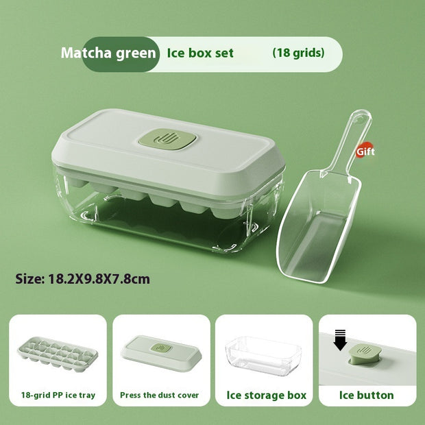 32 Grid Silicone Ice Cube Tray Mould With Lid Shovel Storage Box Remove With One Click Ice Maker DIY Whiskey Cocktail Tools Summer Kitchen Gadgets