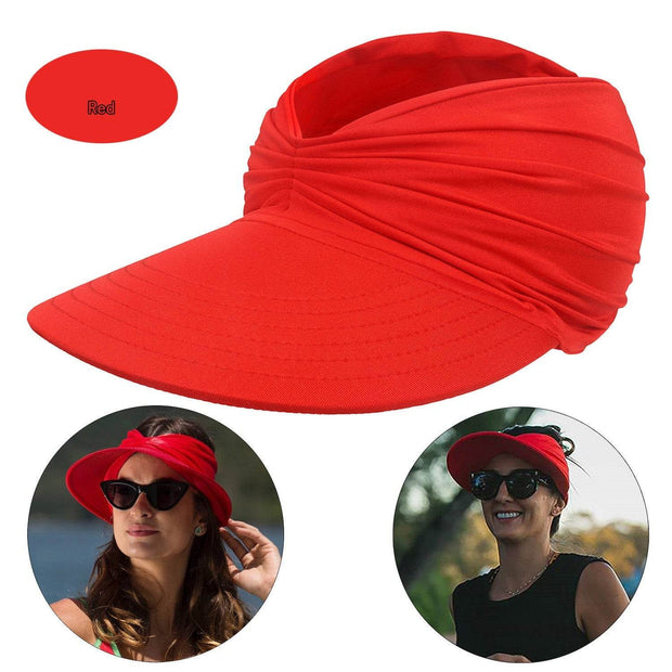 Women's New Empty Top Sunscreen Sports Beach Sun Hat - OFEBHS.PT