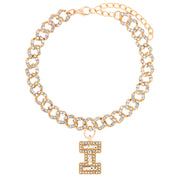 Hip Hop Alphabet Pendant Cuban Chain Anklet