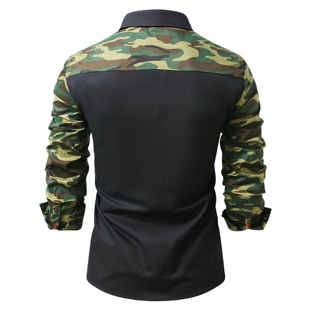 New Men's Army Outdoor Camouflage Long Sleeve Shirt - OFEBHS.PT