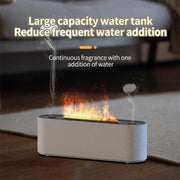 Flame Air Humidifier Ultrasonic 7 Colors Aroma Diffuser LED Cool Mist Maker Fogger Essential Oil Room Fragrance Office Home Decor - OFEBHS.PT