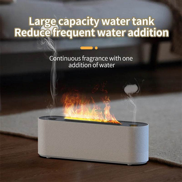 Flame Air Humidifier Ultrasonic 7 Colors Aroma Diffuser LED Cool Mist Maker Fogger Essential Oil Room Fragrance Office Home Decor - OFEBHS.PT