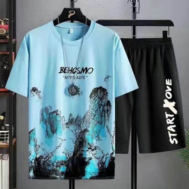 Short-sleeved Shorts Suit Men's Summer New Sports And Leisure - OFEBHS.PT