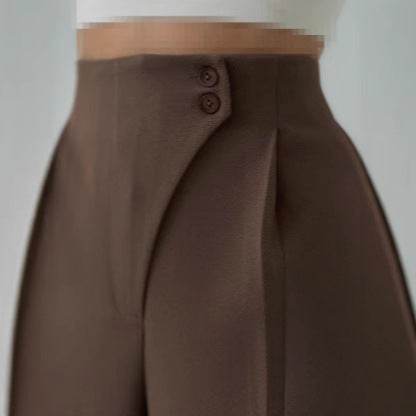 Women's Fashion Casual Straight Trousers - OFEBHS.PT