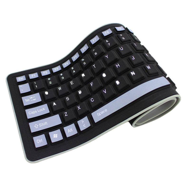 Silica Gel Foldable Curved Keyboard Silent And Waterproof - OFEBHS.PT