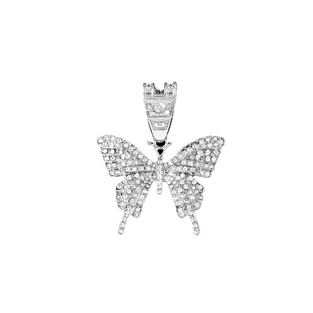 INS Wind Butterfly Hip Hop Cuban Necklace