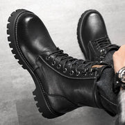 Worker Boot High Top British Style Thick Bottom Fleece-lined - OFEBHS.PT