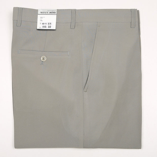 No Discount Men's Summer Thin Middle-aged Straight-leg Pants Loose Casual Pants
