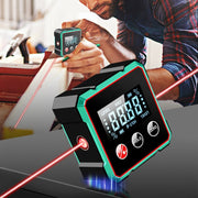 Magnetic Digital Angle Finder With Electronic Laser Gauge Protractor Inclinometer Level Magnets Level Ruler Angle Slope