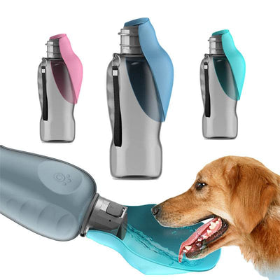 800ml Dogs Water Bottle Portable High Capacity Leakproof Pet Foldable Drinking Bowl Golden Retriever Outdoor Walking Supplies Pet Products - OFEBHS.PT