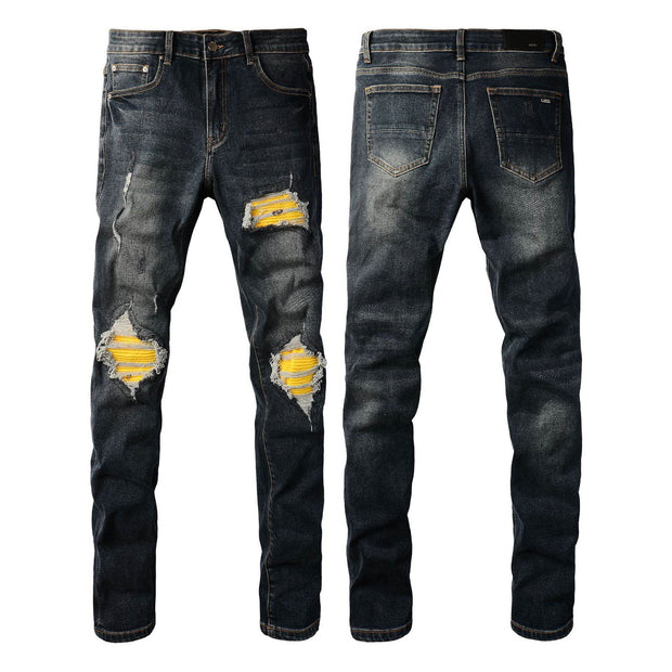 European And American Fashion Street Fashion Close-fitting And Slim-fitting Skinny Jeans - OFEBHS.PT