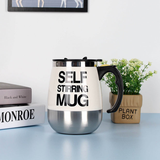 Electric Self Stirring Coffee Mug Cup Stainless Steel Automatic Self Mixing & Spinning Home Office Travel Mixer Milk Whisk Cup - OFEBHS.PT