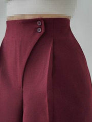 Women's Fashion Casual Straight Trousers - OFEBHS.PT