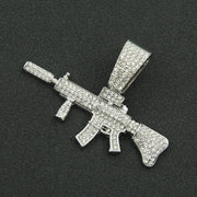Fashion Jeweled Pendant Cuban Necklace