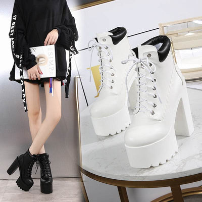 Women's Fashion Martin Knight Boots Ankle Boots - OFEBHS.PT