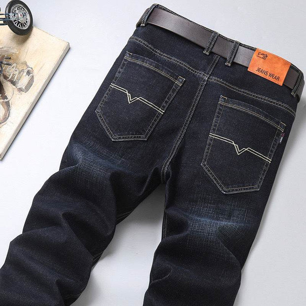 Men's Jeans Men's Loose Straight Stretch Long - OFEBHS.PT