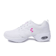 Women's Summer Breathable Fly Woven Mesh Soft Bottom Dancing Shoes - OFEBHS.PT
